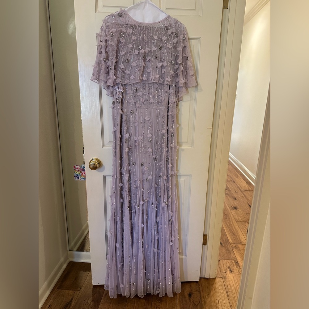 Mac Duggal Beaded Gown w/ Cape